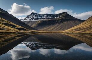 ai gegenereerd adembenemend keer bekeken van IJsland foto