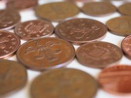 penny en pence munten, verenigd koninkrijk foto
