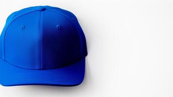 ai gegenereerd foto van Koninklijk blauw snapback geïsoleerd Aan wit achtergrond. ai gegenereerd