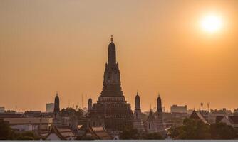 achtergrond van de stilte van nyepi dag met de tempel Bij zonsondergang foto