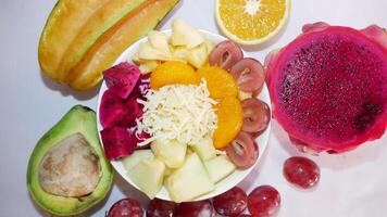 fruit salade foto van beeld behang