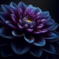 ai gegenereerd blauw dahlia bloem. gegenereerd ai. foto