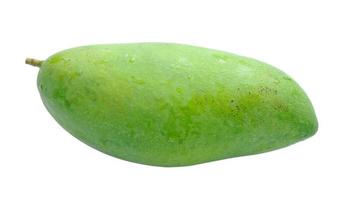 groene mango geïsoleerd op een witte achtergrond foto