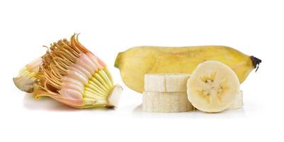 gecultiveerde banaan geïsoleerd op witte achtergrond foto