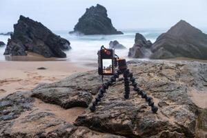 digitaal spiegelloos foto camera Aan flexibel statief