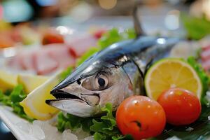 ai gegenereerd vieren wereld tonijn dag met foto's. foto