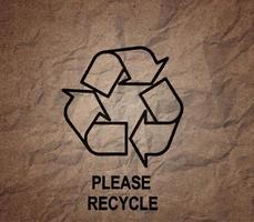 recycle symbool op oude texturen foto