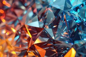 ai gegenereerd abstract diamant patroon achtergrond met kristal structuur illustratie. foto