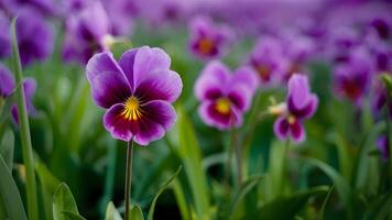 ai gegenereerd mooi Purper paars bloem, prachtig natuur in ultra paars foto