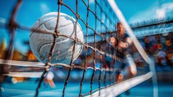 ai gegenereerd vrouw Holding tennis bal foto