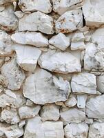 ai gegenereerd een reusachtig oud wit steen muur textuur. patroon stenen muur. hoge resolutie. ai generatief foto