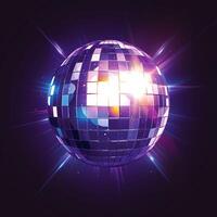 ai gegenereerd abstract Purper disco bal met reflecties voor nachtclub dansen voor sociaal media post grootte foto