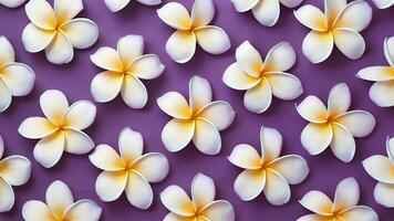 ai gegenereerd zacht Purper en blauw plumeria frangipani bloem achtergrond abstract foto