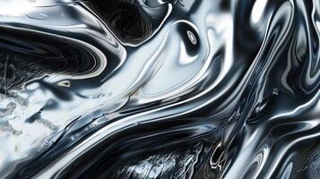 ai gegenereerd abstract behang uitstralend de elegantie van vloeistof metaal foto