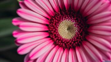 ai gegenereerd dichtbij omhoog roze gerbera bloem net zo achtergrond afbeelding, nauw foto