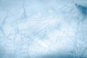 bevroren fractals, gebarsten blauw ijs structuur foto