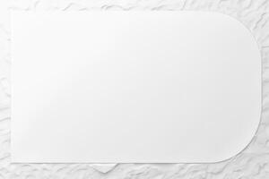 minimalistische papier kader ontwerp Aan abstract wit achtergrond met kopiëren ruimte. foto