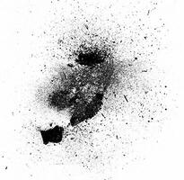 dynamisch explosie, abstract zwart deeltje uitbarsting. foto