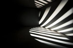 ai gegenereerd een abstract beeld van vervormd schaduwen, spelen met licht en duisternis. generatief ai foto