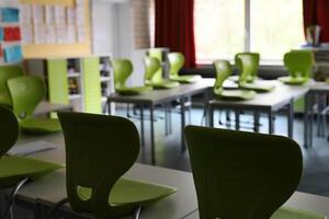 school- klas interieur in Duitsland foto