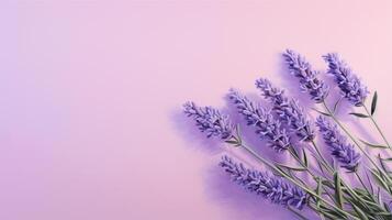 ai gegenereerd banier lavendel bloem liefde viering foto