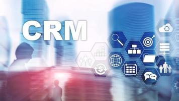 zakelijke klant crm management analyse dienstverleningsconcept. relatie management foto