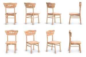 houten stoel reeks foto
