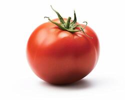 ai gegenereerd vers tomaat geïsoleerd Aan wit achtergrond. detailopname schot. foto