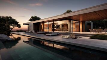 ai gegenereerd minimalistische huis ontwerp foto