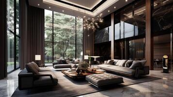 ai gegenereerd modern luxe interieur ontwerp foto