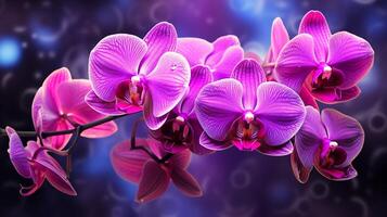 ai gegenereerd orchidee achtergrond foto