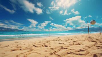 ai gegenereerd perfect voor strand sport- en strand volleybal foto