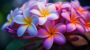 ai gegenereerd plumeria achtergrond foto