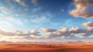ai gegenereerd lucht met woestijn achtergrond foto
