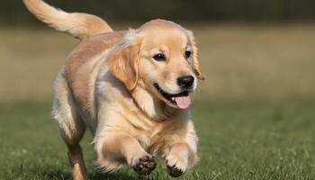 ai gegenereerd gouden retriever, hond fotografie, huisdier dier foto