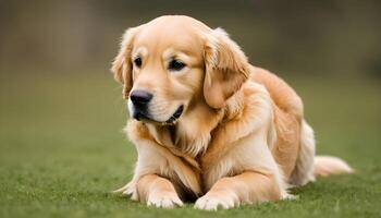 ai gegenereerd gouden retriever, hond fotografie, huisdier dier foto