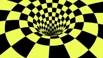 groen en zwart hypnotiserend spiraal achtergrond. animatie. contrasterend optisch illusie. foto