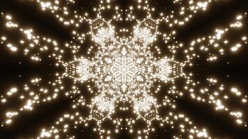 caleidoscoop van gloeiend vliegend sterren. ontwerp. pulserend ornament patroon met verspreiden deeltjes. foto