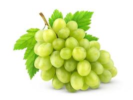 groen druif geïsoleerd Aan wit achtergrond foto