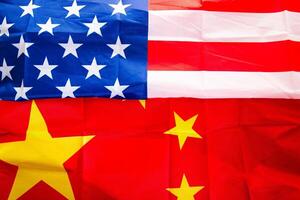 handel spanning tussen Verenigde Staten van Amerika en China. economie conflict, ons tarieven Aan export, handel wrijvingen. foto