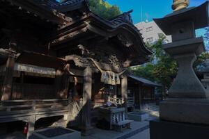 een hoofd tempel Bij Japans altaar foto