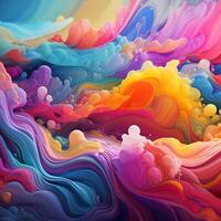ai gegenereerd mooi kleurrijk abstract behang foto