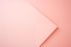 ai gegenereerd abstract pastel roze gekleurde papier structuur meetkundig vormen en lijnen minimalistische achtergrond vlak leggen kopiëren ruimte foto