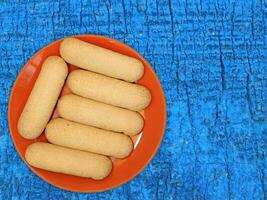 koekjes op de houten achtergrond foto