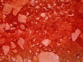 textuur van rode steen in de tuin foto