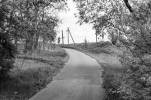 mooi horizon landschap in dorp weide Aan kleur natuurlijk achtergrond foto