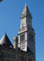 Boston, ma, 2008 - Op maat huis toren detail tegen Doorzichtig blauw lucht foto