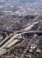 antenne visie van zuidelijker Californië snelweg uitwisseling foto