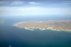 Balandra pichilingue la paz baja Californië sur antenne visie van vliegtuig foto