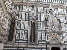 Florence kathedraal de kerstman Maria dei fiori Italië - detail van beeldhouwwerk foto